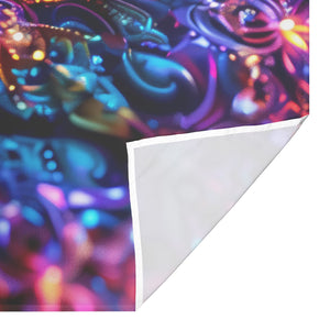 Psychedelic Tapestry of Purple Lighted Mandala teelaunch