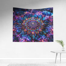 Load image into Gallery viewer, Psychedelic Tapestry of Purple Lighted Mandala teelaunch
