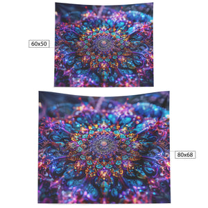 Psychedelic Tapestry of Purple Lighted Mandala teelaunch